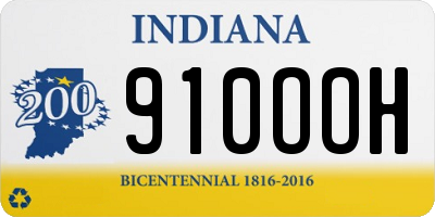 IN license plate 910OOH