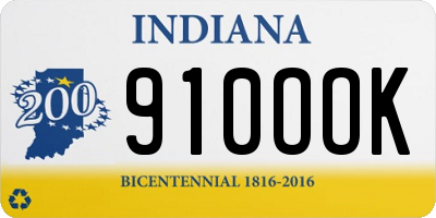 IN license plate 910OOK