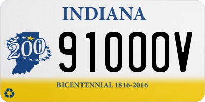 IN license plate 910OOV