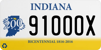 IN license plate 910OOX
