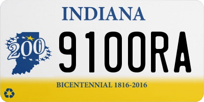 IN license plate 910ORA
