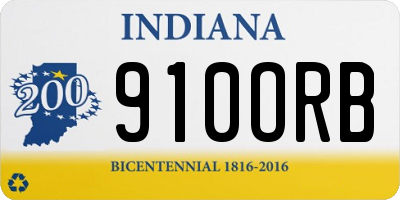 IN license plate 910ORB