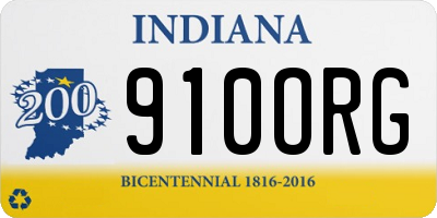 IN license plate 910ORG