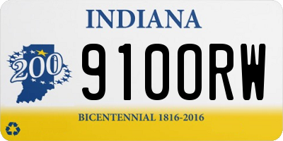 IN license plate 910ORW