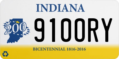 IN license plate 910ORY