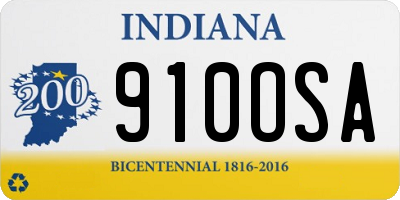 IN license plate 910OSA
