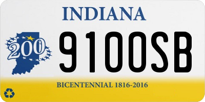 IN license plate 910OSB