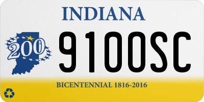 IN license plate 910OSC