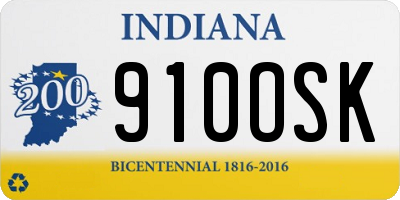 IN license plate 910OSK
