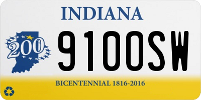 IN license plate 910OSW