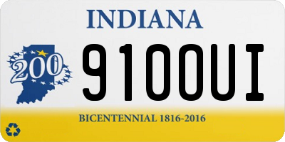 IN license plate 910OUI