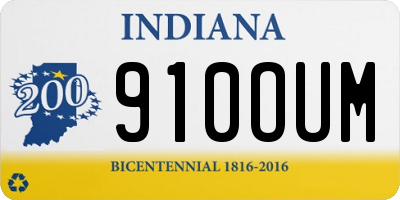 IN license plate 910OUM