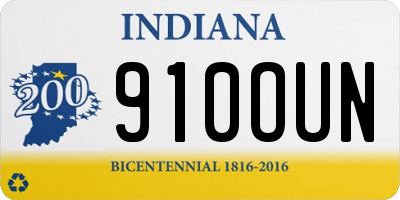 IN license plate 910OUN