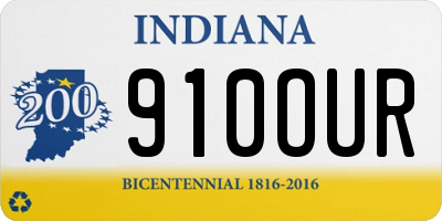IN license plate 910OUR
