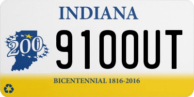 IN license plate 910OUT