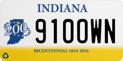 IN license plate 910OWN