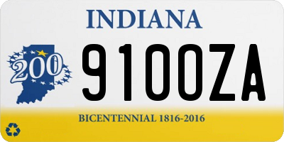 IN license plate 910OZA
