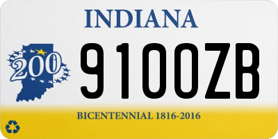 IN license plate 910OZB
