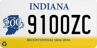IN license plate 910OZC