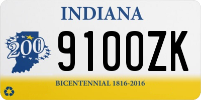 IN license plate 910OZK