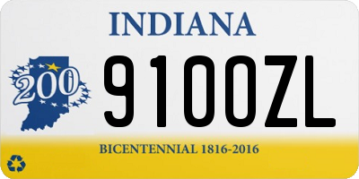 IN license plate 910OZL