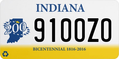 IN license plate 910OZO