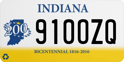 IN license plate 910OZQ