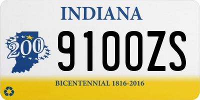 IN license plate 910OZS