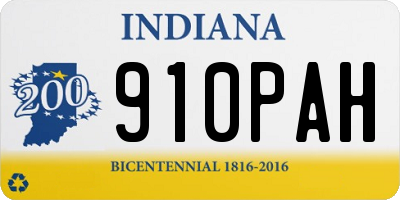 IN license plate 910PAH