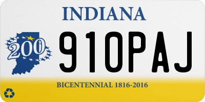 IN license plate 910PAJ