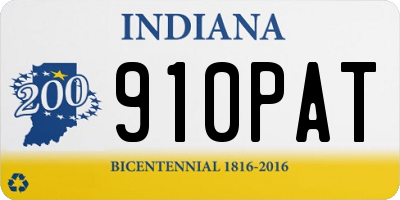 IN license plate 910PAT