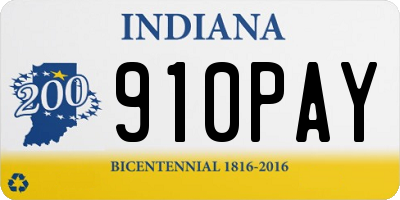 IN license plate 910PAY