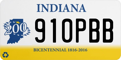 IN license plate 910PBB