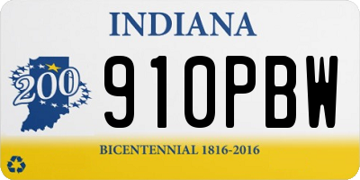 IN license plate 910PBW