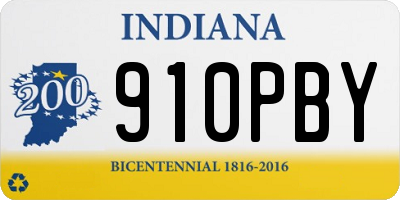 IN license plate 910PBY
