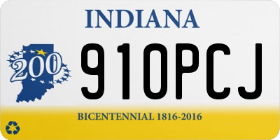 IN license plate 910PCJ