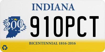 IN license plate 910PCT