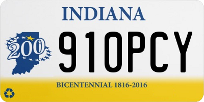IN license plate 910PCY