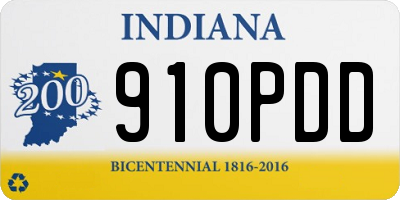 IN license plate 910PDD