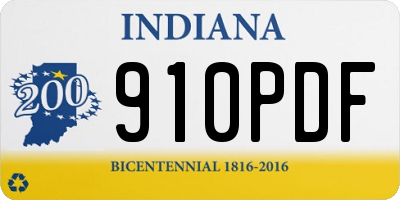 IN license plate 910PDF
