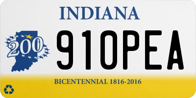 IN license plate 910PEA