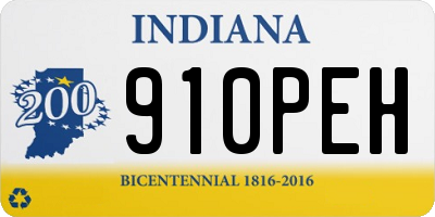 IN license plate 910PEH