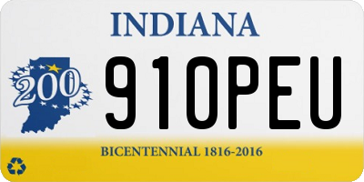 IN license plate 910PEU