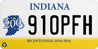 IN license plate 910PFH