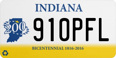 IN license plate 910PFL