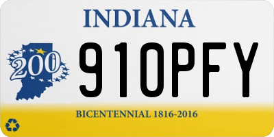 IN license plate 910PFY