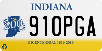 IN license plate 910PGA