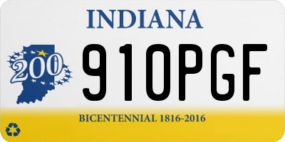 IN license plate 910PGF