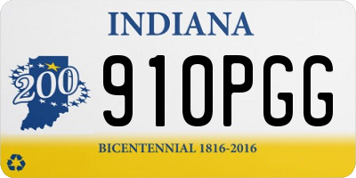 IN license plate 910PGG