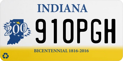 IN license plate 910PGH